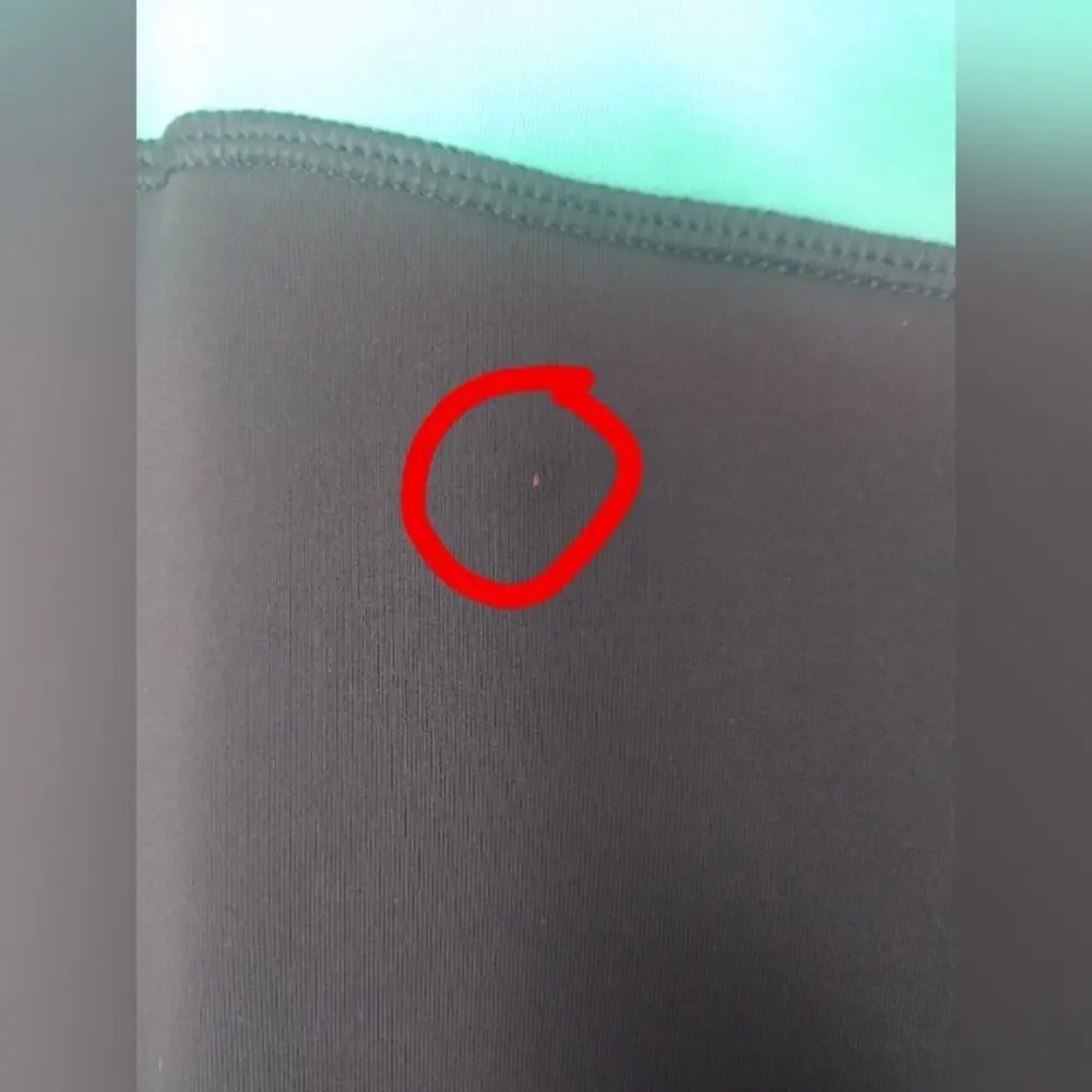 Lululemon Race With Grace Crop Leggings Soot / Bali Breeze Size 4 (Flaws)